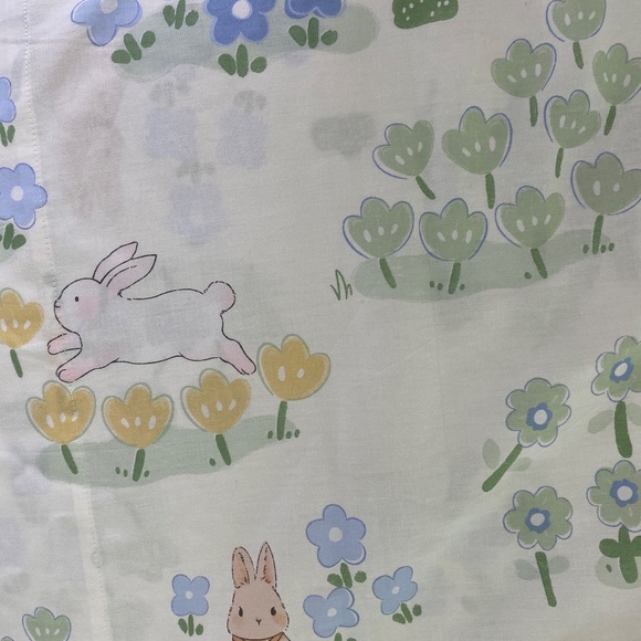 100% Cotton Duvet Cover Set 2Pcs Twin Comforter Cover Pillowcase Cute Bunny Soft - Picture 8 of 8